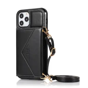 For iphone 14 pro max Cell Phone Case Wallets Women Detachable Strap Crossbody Mobile Card Wallet for I Phone 13 pro max