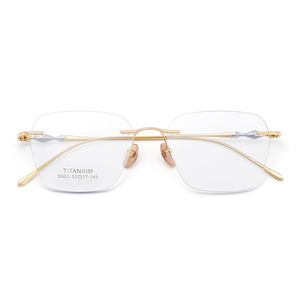 Montura de Gafas de Titanio sin Aro Xiaohongshu S903, Rectangulares, con Protección contra Luz Azul, Unisex, Lentes de Resina, Origen Danyang - Product Image 1
