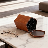 Étui à lunettes de soleil de luxe en similicuir PU à 5 emplacements avec logo personnalisé, boîte de rangement pour lunettes, organisateur d'accessoires pour lunettes