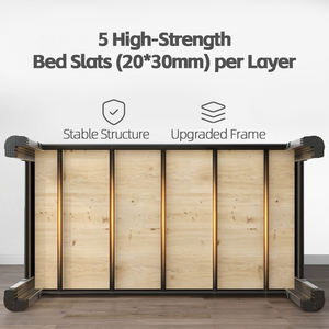 Literas de Metal de tamaño completo, cama Loft de buena calidad, literas de Metal para adultos, literas Queen, marco de cama doble de acero con escalera - Product Image 6