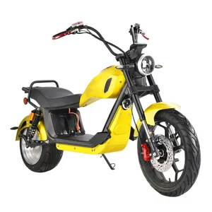 Skuter dewasa Cina sepeda motor listrik dewasa 2000w 3000w 60v30Ah kecepatan maksimal 50km/jam Chopper citycoco dengan eec