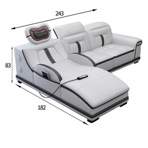Divano combinato elettrico multifunzionale in pelle di lusso alla moda - Product Image 3