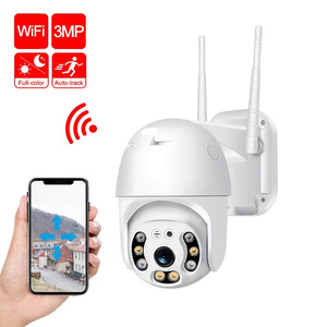 <b>Wireless</b> Wifi Ptz Network <b>Camera</b> 3Mp Full Color Auto Track <b>Outdoor</b> <b>Security</b> Cam - Product Image 1