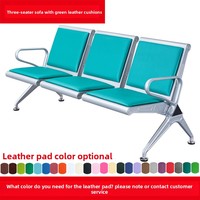 Chaises d'attente multi-places en acier inoxydable au design moderne avec accoudoirs pour hôpitaux, cliniques, aéroports, salons