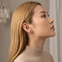 Anting Titanium ASTM F136 Maina, Anting Tragus G23 Flat Back Labret Zirkon, Perhiasan Tindik Tulang Rawan Berkualitas Tinggi, Anting Stud untuk Telinga dan Bibir