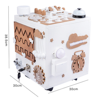Cube d'activité occupé activités jouets en bois éducatifs Montessori bébé occupé conseil pour les tout-petits enfants enfants jouets en bois