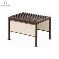 Pergola bioclimatique motorisée en aluminium avec toit à lamelles, étanche, pour jardin extérieur, parfumée à la noix de muscade