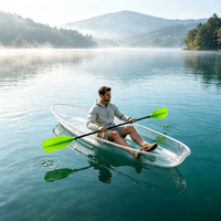 Transparentes Einpersonen-Kajak aus Polycarbonat mit Aluminiumrahmen für Resort-Vermietung, Kristallklare Wasserbesichtigung und Seen
