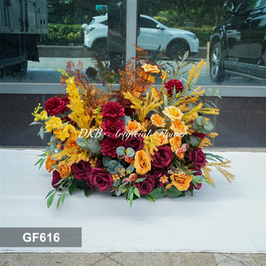 DKB Artificial Flowers Wholesale Artificial Wedding Table Ground Flower Runner Decorations Wedding Props <b>Road</b> Lead Aisle Flower - Product Image 3