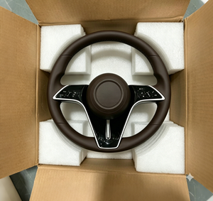 Volant de voiture personnalisé en cuir véritable et fibre de carbone de qualité supérieure pour Benz <span class=keywords><strong>Maybach</strong></span> W223 V223 W206 S206 W214 X254 C254 C236Z223 - Product Image 3