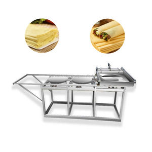 Empuje a mano tipo comercial Enjera árabe Pita pan plano Chapati Maker Pancake Machine Tortilla Pan que hace la máquina - Product Image 1