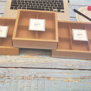 Kraft Brown trata de regalo galletas Cupcake hornear pasteles golosinas <span class=keywords><strong>Bah</strong></span> bombas cajas contenedores portadores ventana transparente Luna pastel caja - Product Image 4