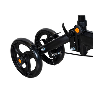 Knee-Assisted Walking Bike Foldable <b>Rollator</b> 70-95cm Height Adjustable With Seat And Basket For Leg Injury Support - Product Image 3