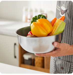 Juego de Tazones para Mezclar de Acero Inoxidable 304 con Marcas de Medición, Tazones Apilables Dorados/Plateados para <span class=keywords><strong>Cocina</strong></span> - Product Image 4