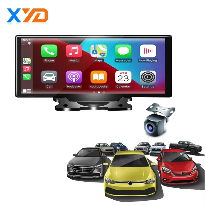 10.26'' FM Transmit Wireless Carplay Android Auto Touch Screen TF Card Type-C Car Monitor Player