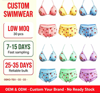 Ensemble 3 pièces de bikini écologique pour femme, style sport, débardeur uni avec logo frontal et short de bikini personnalisable