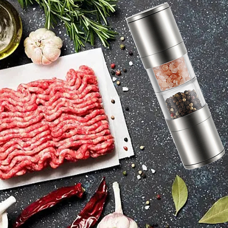 Электрическая мельница для соли и перца или специй, набор из 2 мельниц на батарейках