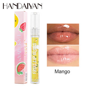 HANDAIYAN Fruit Lip Oil Gloss Venta al por mayor a granel 6 colores Otros productos de maquillaje <span class=keywords><strong>New</strong></span> Hidden Lip Line Hidratante <span class=keywords><strong>Essence</strong></span> <span class=keywords><strong>Lipgloss</strong></span> - Product Image 5