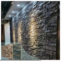 Installation 3d Panneaux muraux décoratifs intérieurs en polyuréthane Panneau extérieur en pierre Pu Mur extérieur