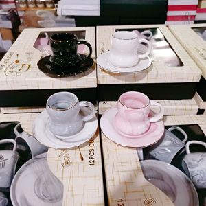 European Light Luxury Ceramic Coffee <b>Cup</b> and Saucer Gift Box Gold Marble Gourd <b>Cup</b> Mini <b>Cup</b> <b>Set</b> - Product Image 5