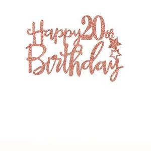 Topper de oro rosa para tarta de <span class=keywords><strong>feliz</strong></span> <span class=keywords><strong>cumpleaños</strong></span> para niños, decoración de pastelería para cupcakes adultos 11th 18th 35 - Product Image 3