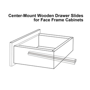 2 adet ahşap çekmece kızakları ahşap merkezi kılavuz rayı yüklemek slayt, çekmece slayt yedek parça - Product Image 3