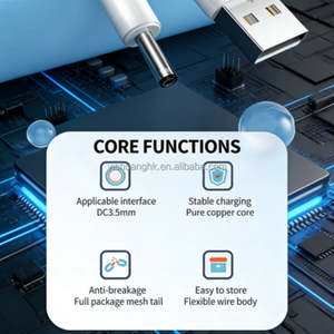 Cable USB a 3.5mm de Carga Rápida 3A, de Cobre Puro con Revestimiento de PVC, para Cepillo de Dientes Eléctrico, Lámpara de Escritorio, Linterna - 5V - Product Image 6