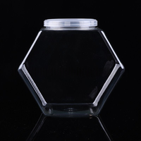 Gobelet hexagonal transparent en PET de 850 ml, multi-tailles, avec logo personnalisé, forme de réservoir de poissons pour smoothies et milkshakes