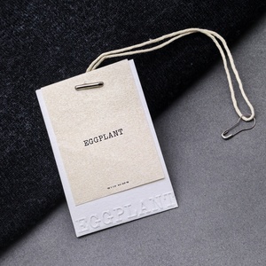 Etichetta Minimalista Vintage di Alta Qualità con Clip in Metallo, Etichetta Personalizzata per Abbigliamento di Lusso Sostenibile, <span class=keywords><strong>Stampa</strong></span> UV - Product Image 2