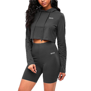 Conjuntos de yoga y jogging personalizados para <span class=keywords><strong>mujer</strong></span> 2026, 2 piezas, ajustados, ropa de calle a la moda, ropa de gimnasio, conjunto deportivo sexy. - Product Image 1
