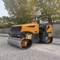 Compacteur routier Caterpillar d'occasion à double tambour vibrant de haute qualité, compacteur lourd pour projets