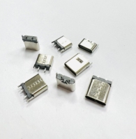 Connecteur vertical USB Type-C femelle personnalisable à 2 broches, prise d'alimentation pour carte de circuit imprimé, port de charge rapide 3A 5V
