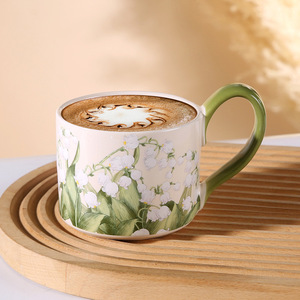 Sens avancé vintage de tasse à café et soucoupe set niche ins mug - Product Image 5