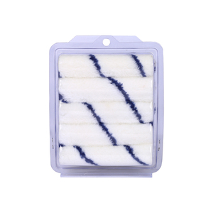 Rouleau de peinture miniature industriel DIY OEM en acrylique à rayures bleues de haute qualité de 4 pouces - Product Image 2