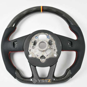 2017 Audi A3 S3 RS3 haut de gamme en Fiber de carbone perforé en cuir volant de voiture noir rétro <span class=keywords><strong>Vibe</strong></span> - Product Image 5