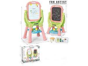 Bambino Puzzle scuola di educazione giocattoli gambe alte e basse sedia 3-In-1 verticale cavalletto tavolo da disegno giocattoli per scrivere Tablet giocattoli per bambini - Product Image 2