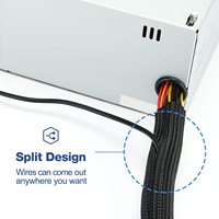 Kit de métier à tisser à fil tressé fendu pour automobile en PET à fermeture automatique Accessoire de gestion des câbles avec manchons de câble d'emballage en spirale