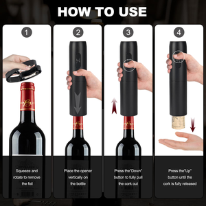 Accesorios para Vino, Kit de Sacacorchos Eléctrico 5 en 1 a Pilas para Botellas de Vino Tinto con Base - Product Image 3