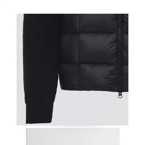 Nuova Giacca Bomber Invernale in Lana Lavorata a Maglia con Patchwork, Marca <span class=keywords><strong>Trendy</strong></span> Streetwear da <span class=keywords><strong>Uomo</strong></span> con Cappuccio, Imbottita in Piuma d'Oca Bianca - Product Image 4