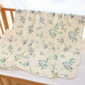 Couverture pour bébé en coton biologique de bambou, tricotée, 6 couches, de qualité supérieure, pour nouveau-né, fille, motif lapin, sublimation - Product Image 4