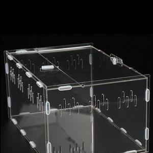 Acrylique Carré Transparent Reptile Enceinte Design Minimaliste <span class=keywords><strong>Terrarium</strong></span> pour Serpents Araignées et Petits Lézards Reptile Enclos - Product Image 3