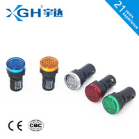 Voltmètre numérique YUDA AD16-22DSV 60A 220V 22MM avec indicateur lumineux en cuivre pour voiture, ampèremètre LED avec affichage numérique