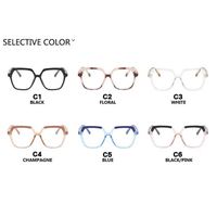 Monture de lunettes optiques carrées à monture complète pour femmes, anti-lumière bleue, pour la lecture