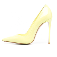Escarpins à bout pointu pour femmes, talons aiguilles, cuir véritable, marque célèbre, design personnalisé, prix de gros