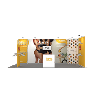 Stand d'exposition modulaire en aluminium SEG 10x20 pieds, tissu tendu, personnalisé, portable, assemblage rapide, stand d'exposition pour salon professionnel