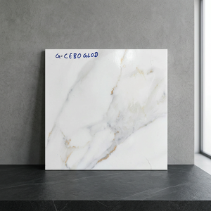 Carreaux de sol en céramique émaillée effet marbre Calacatta 40x40cm, finition mate, porcelaine, intérieur cuisine - Product Image 5