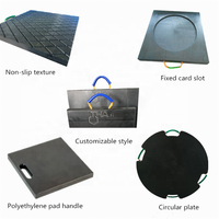 Tapis de support de jambe de grue en plastique HDPE coloré UHMWPE tampons de cric de plaque de remorque