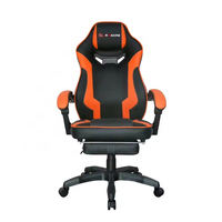 Fauteuil de Gaming Personnalisé en Gros avec Repose-Pieds, Siège Ergonomique Moderne en Cuir Synthétique, Base Cinq Étoiles Pivotante et Réglable en Hauteur