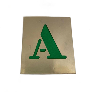 Nomor huruf Alphbet 1 "2" 3 "4" stensil 152025304050607080mm template stensil untuk kain lukisan gambar stensil logam - Product Image 1