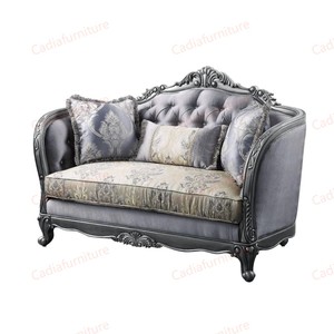 Canapés <span class=keywords><strong>de</strong></span> style antique français, meubles <span class=keywords><strong>de</strong></span> salon <span class=keywords><strong>de</strong></span> <span class=keywords><strong>luxe</strong></span>, cadre en bois sculpté, ensemble <span class=keywords><strong>de</strong></span> canapés <span class=keywords><strong>de</strong></span> salon en tissu royal - Product Image 5